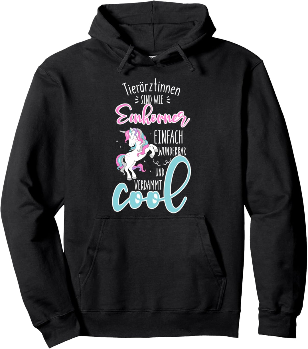 Damen Lustiges Tierärztin Beruf Einhorn Pullover Hoodie