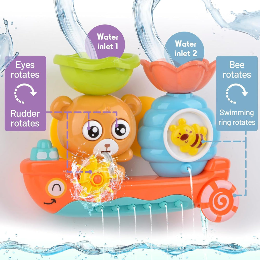 Badespielzeug, Badewannenspielzeug Kinder, Badezimmerspielzeug mit Saugnapf, Badewannenspielzeug mit