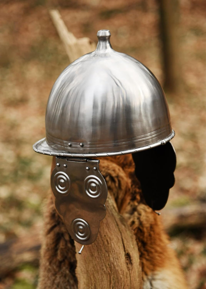 Keltischer Helm Montefortino, Stahl schaukampftauglich Ritterhelm LARP Wikinger