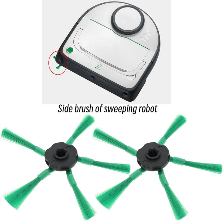 6 Stück Roboter-Staubsauger Seitenbürsten Kompatibel mit Vorwerk VR300 VR200 Smart Sweeping Roboter-
