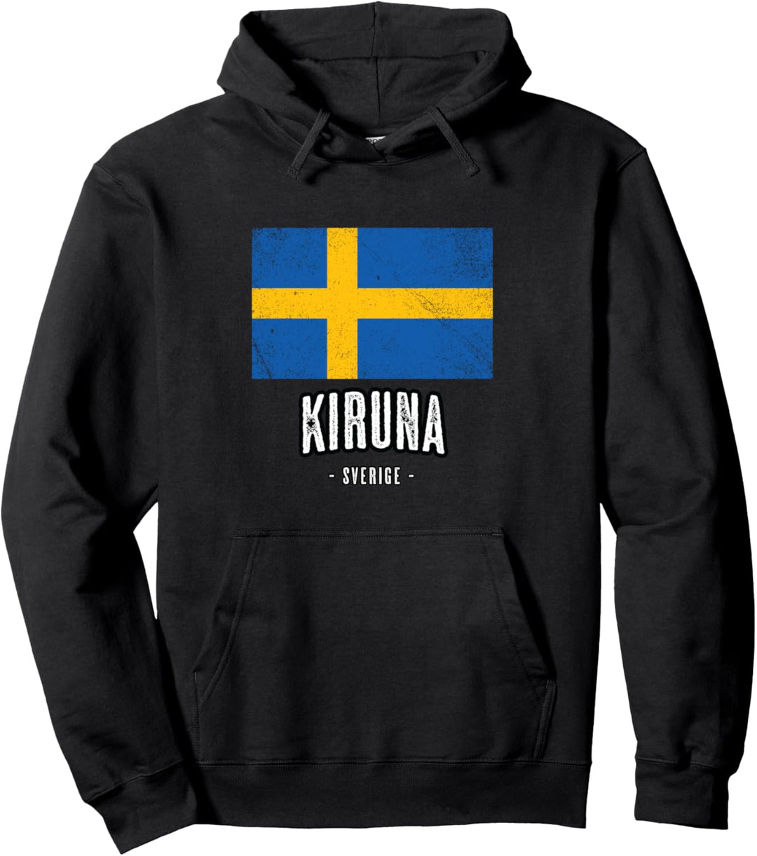 Stadt von KIRUNA - Schweden | Sweden Schwedische Flagge - Pullover Hoodie