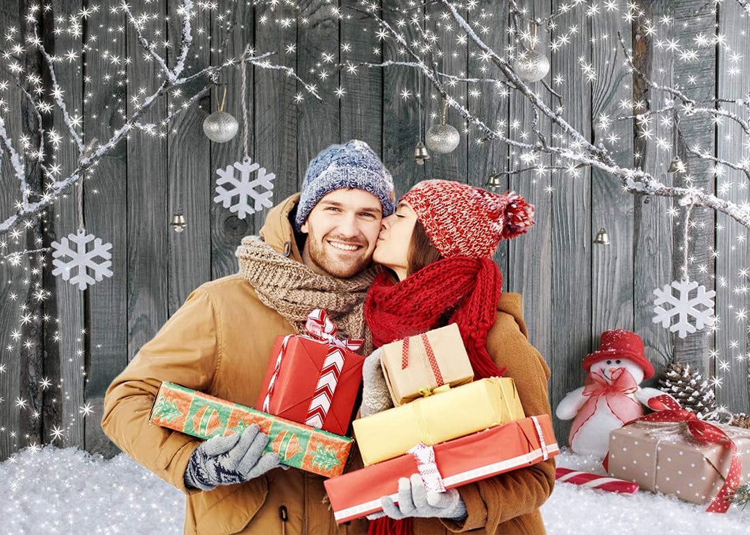 AIIKES 8x8FT Weihnachten Hintergrund Weihnachtsfotografie Hintergrund Weihnachten Foto Hintergrund U