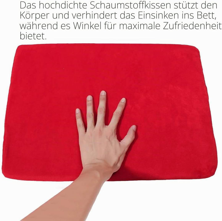 Keilkissen für Bett und Sofa aus Schaumstoff mit Abnehmbarem und Waschbarem Gesteppte Abdeckung,Rück