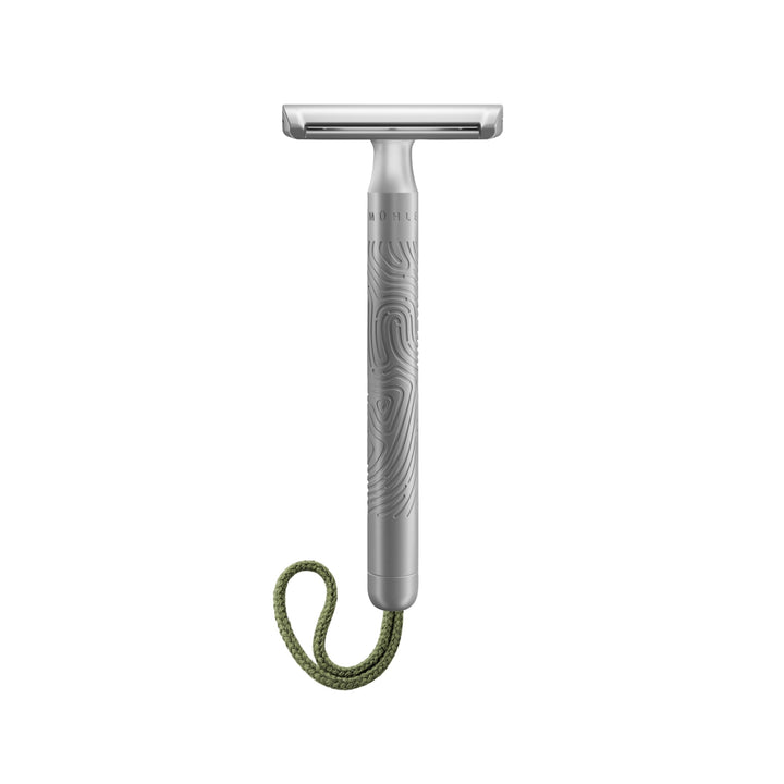 MÜHLE Companion Rasierhobel - Unisex Sicherheitsrasierer - mit moosfarbener Kordel - nachhaltige Ras