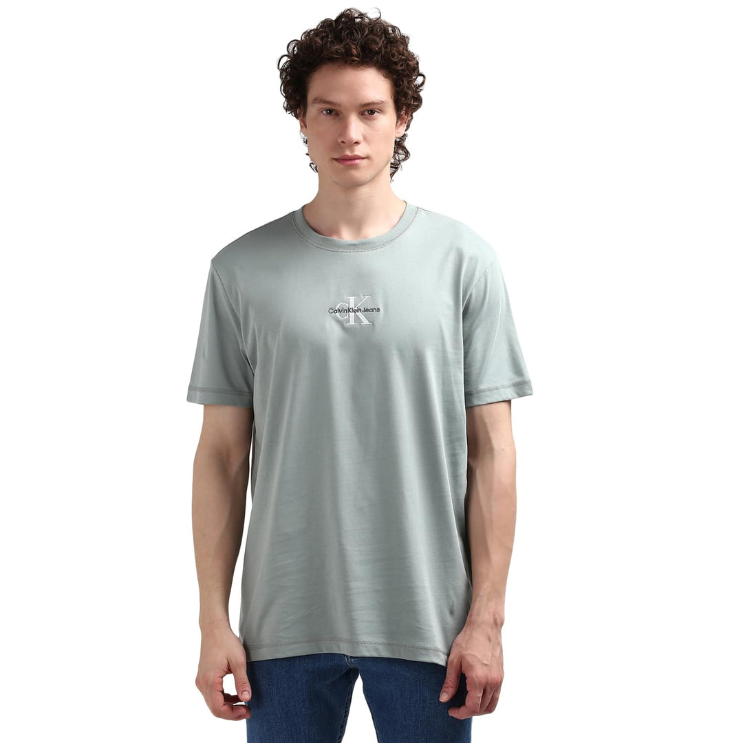 Calvin Klein Herren S/S Crew Neck T-Shirt XXS Grau (Slate Gray), XXS Grau (Slate Gray)