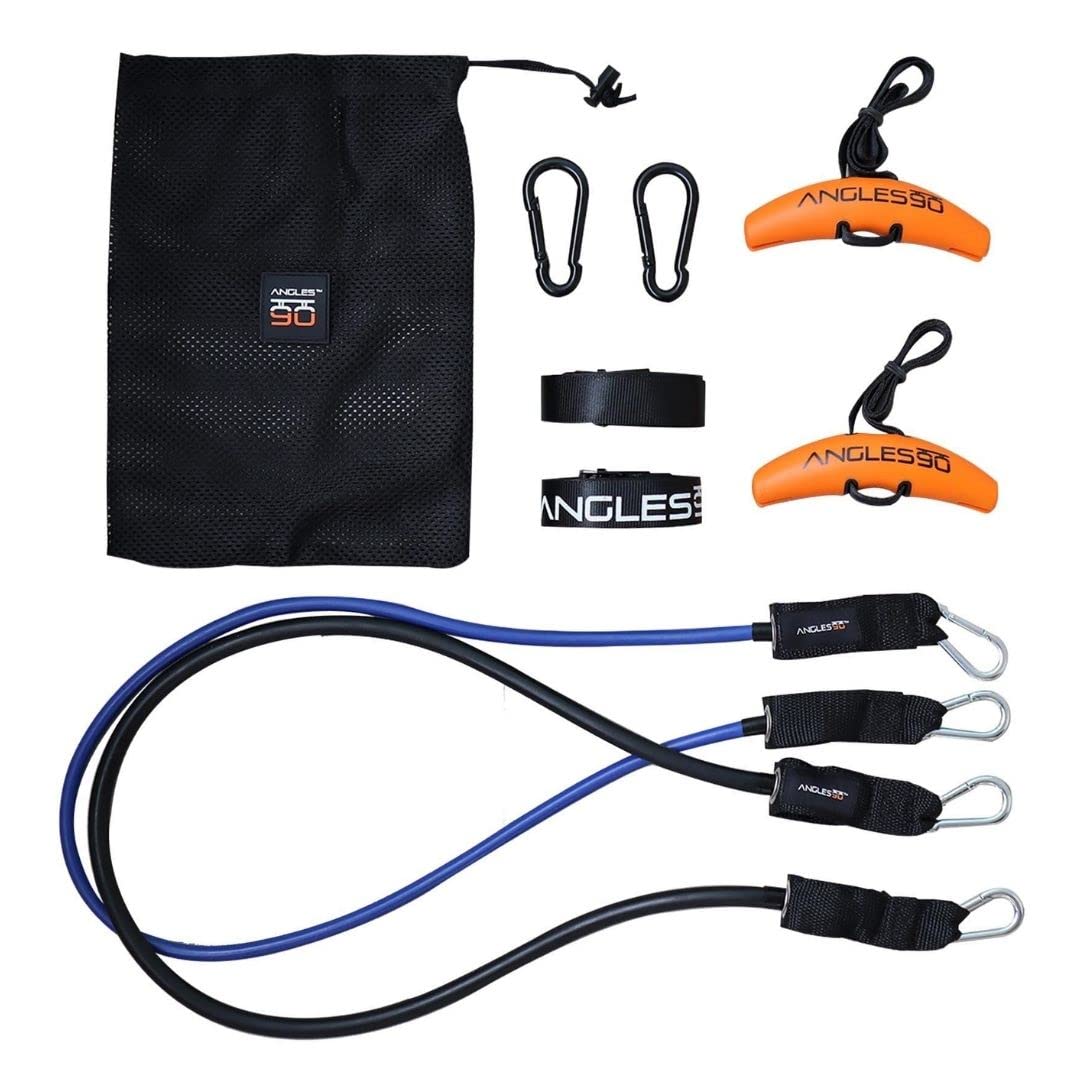 Angles90 Dynamische Fitness Griffe - Befestigbar an Klimmzugstangen - Für Latzug Maschinen & Ruderge