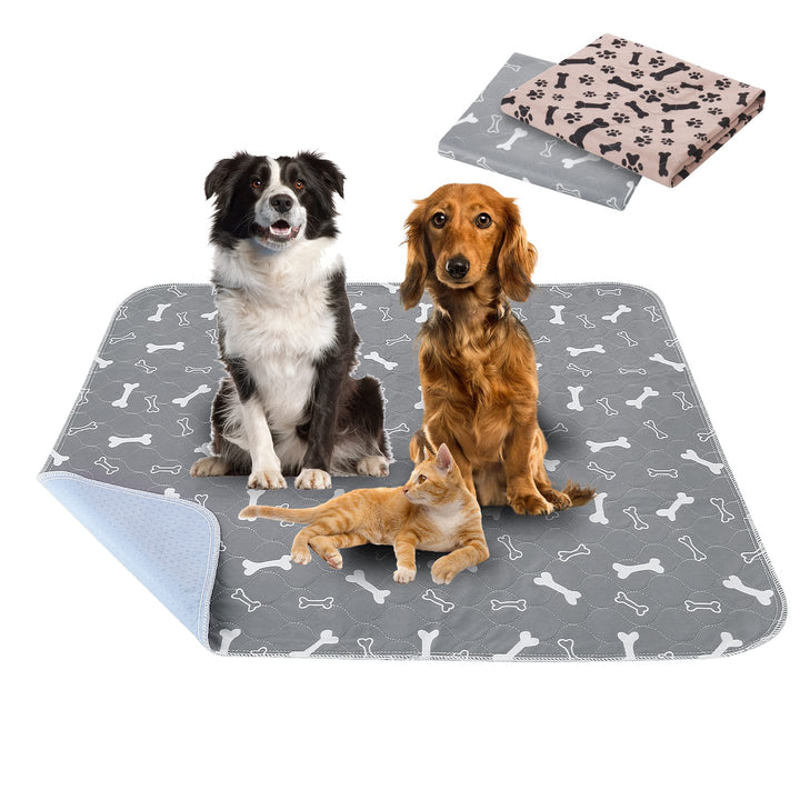 2 Stück 80*70cm Welpenunterlagen Waschbar, Wiederverwendbare Puppy Training Pads, rutschfeste und sa