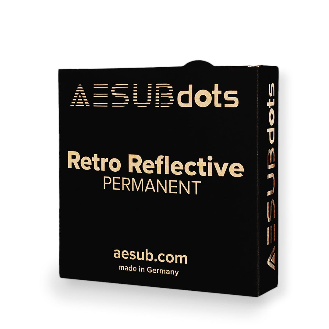AESUB dots - Referenzpunkt für 3D Scannen, diffuse & retro reflektierende Reflexionsmarker (3 mm, Re