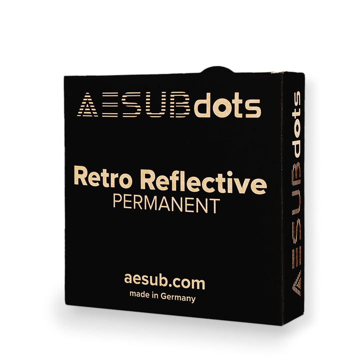 AESUB dots - Referenzpunkt für 3D Scannen, diffuse & retro reflektierende Reflexionsmarker (3 mm, Re