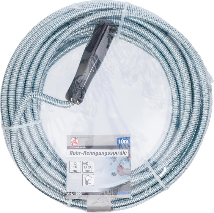 BGS DIY Rohr-Reinigungsspirale, 10 m, 10 m