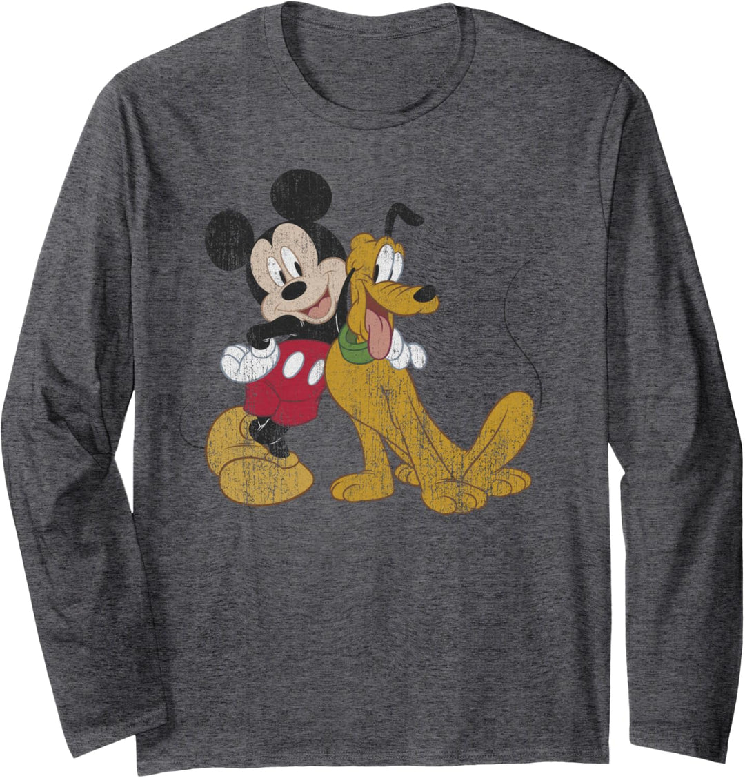 Disney Mickey & Friends Mickey And Pluto Best Pals Langarmshirt