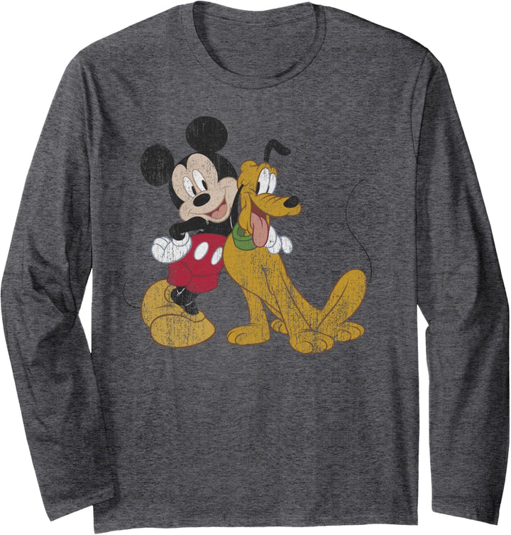 Disney Mickey & Friends Mickey And Pluto Best Pals Langarmshirt