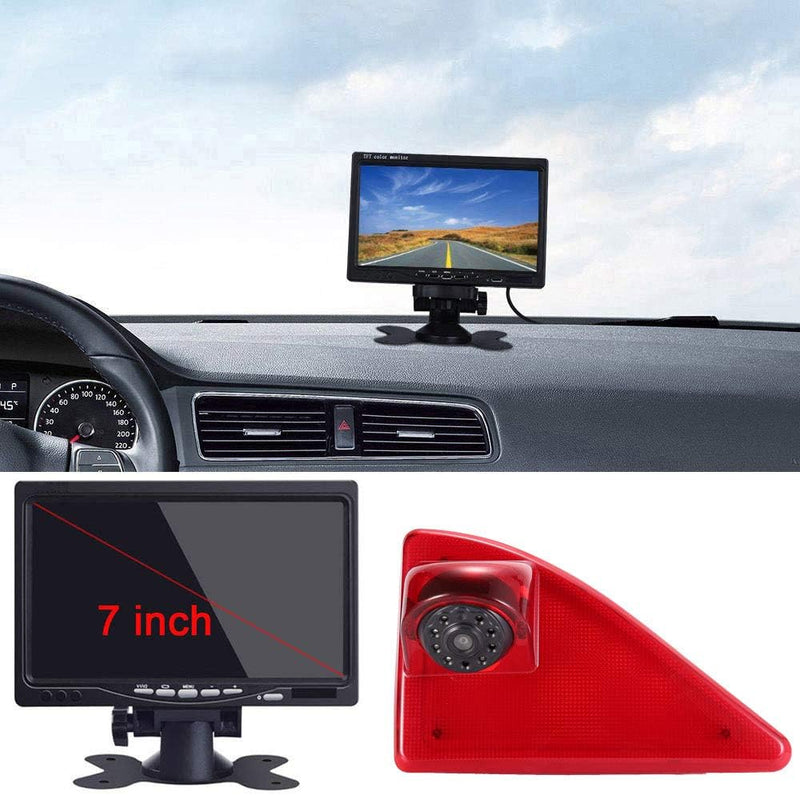 Kalakus Rückfahrsystem mit Rückfahrkamera im 3. Bremslicht Bremsleuchte Kamera+7" TFT LCD Monitor fü