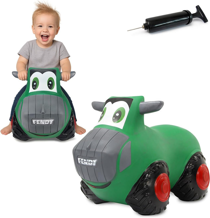 JAMARA 460598 - Fendt Hüpftraktor mit Pumpe, BPA frei, bis 50 kg, fördert Gleichgewichtssinn/motoris