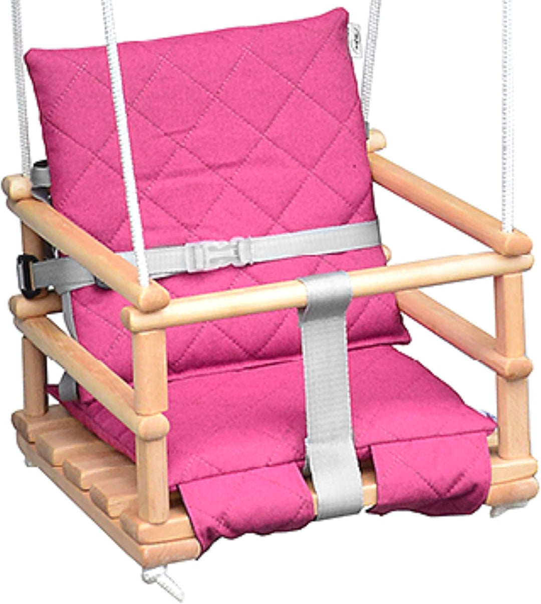 Kinderschaukel Babyschaukel Holz Babywippe Zimmerschaukel Indoor Baby Schaukel Stoff Babysitz Baby S
