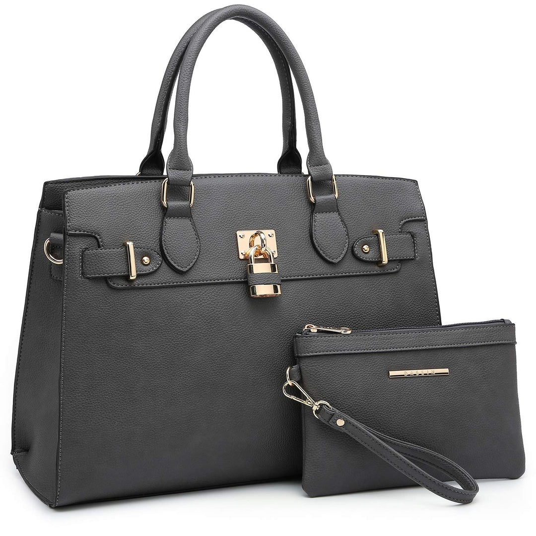 Dasein Women Handbags and Purses Ladies Shoulder Bag Top Handle Satchel Tote Work Bag with Matching