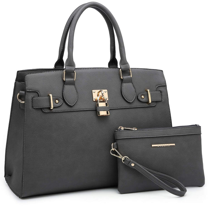 Dasein Women Handbags and Purses Ladies Shoulder Bag Top Handle Satchel Tote Work Bag with Matching
