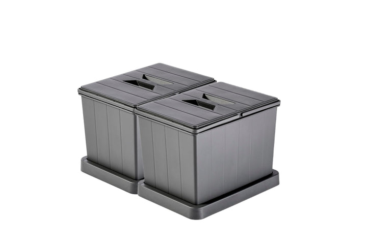 Aspira Home Müllomatic 2 x MODUL 1 MINI | Einbau Mülleimer für Schublade und Unterschrank, modulares
