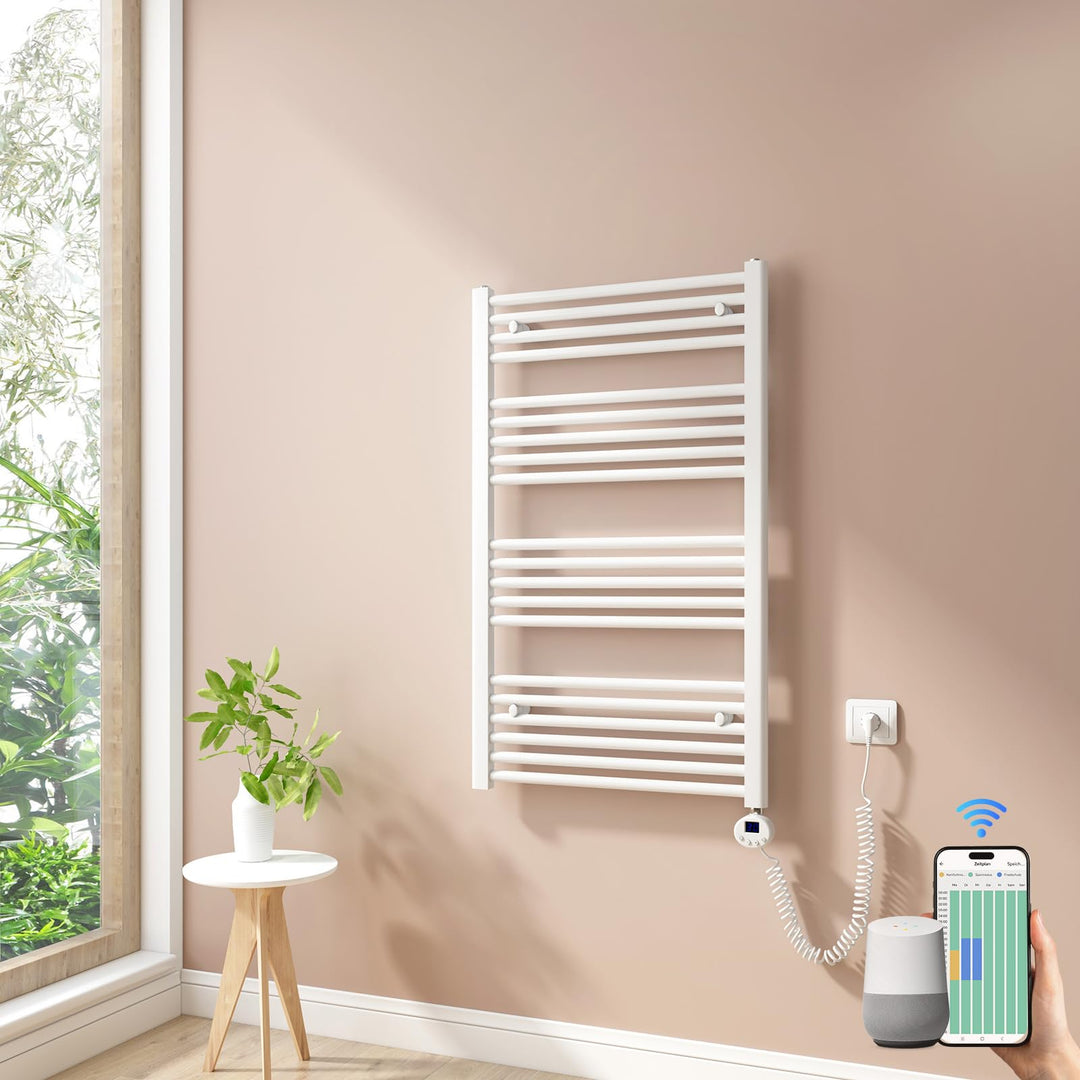 Heilmetz Smart WiFi Badheizkörper Elektrisch 100x60cm Elektrischer Handtuchtrockner mit Thermostat u