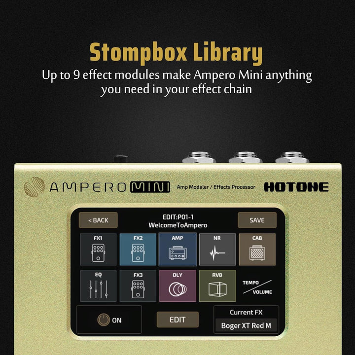 Hotone Gitarre Bass Multi-Effekte Prozessor Touchscreen Gitarre Bass Amp Modellierung IR Cabinets Si