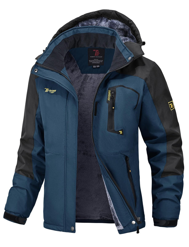 Damen Jacken Fleecejacke Winterjacke Wasserdicht Atmungsaktiv Verdickt Warm Winddicht Softshelljacke