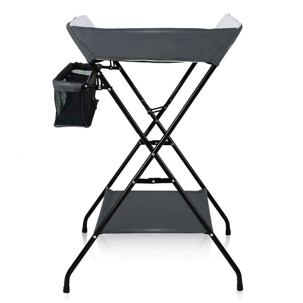 mobiler Wickeltisch mit Wickelaufsatz, Wickelkommode klappbar höhenverstellbar, Wickelkombi mit Sich