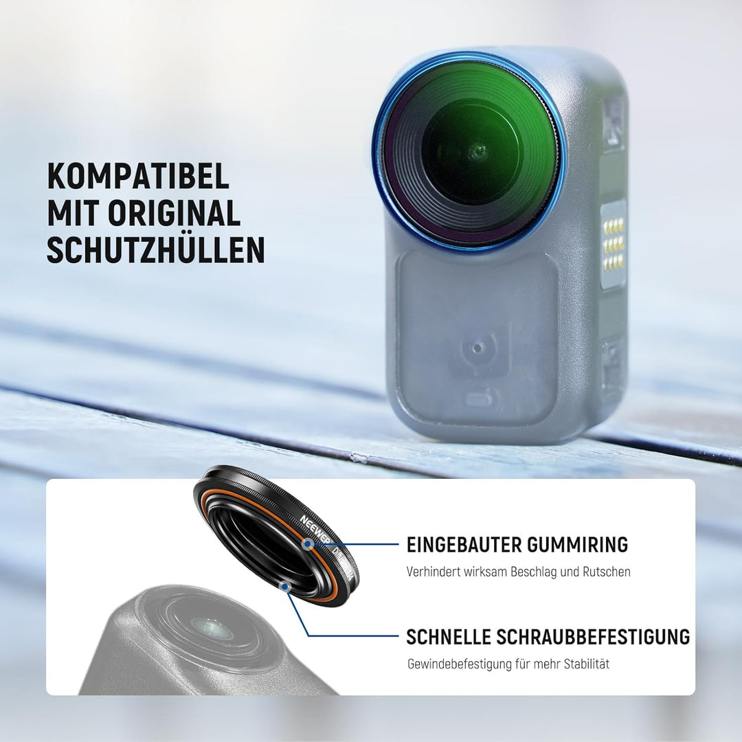 NEEWER Black Diffusion 1/4 Filter Kompatibel mit DJI Osmo Nano, aufschraubbarer Action Cam Objektiv