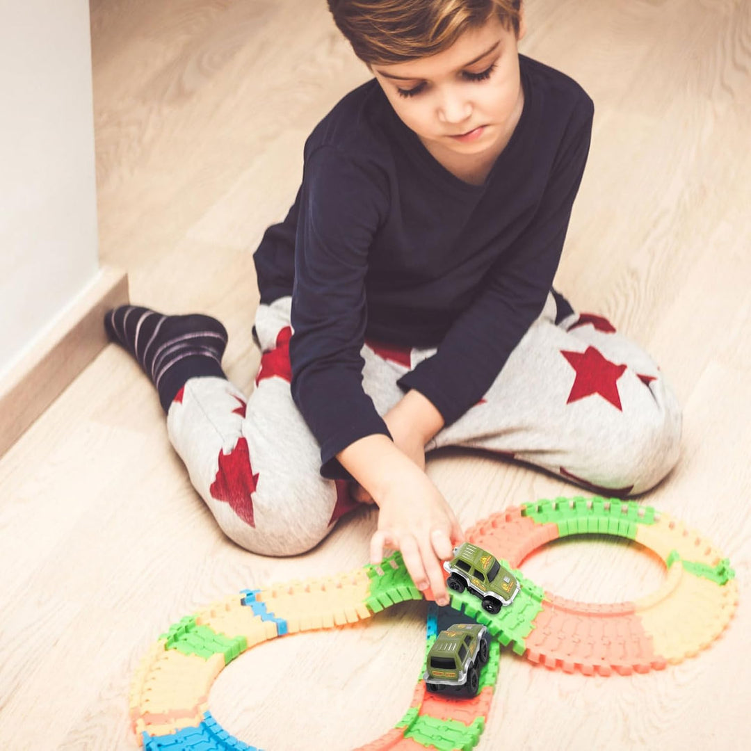 Auto Rennbahn Kinder 4 Jahre Strax Bahn Auto Original für Magic Tracks Rennstrecken-Spielspielzeug f