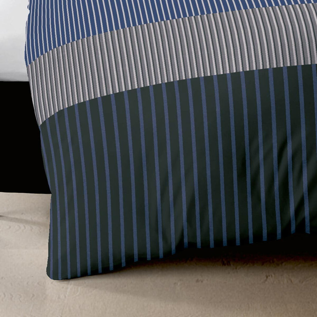Kaeppel Mako-Satin Bettwäsche Skyline blau 135x200 cm + 80x80 cm, 135x200 cm + 80x80 cm