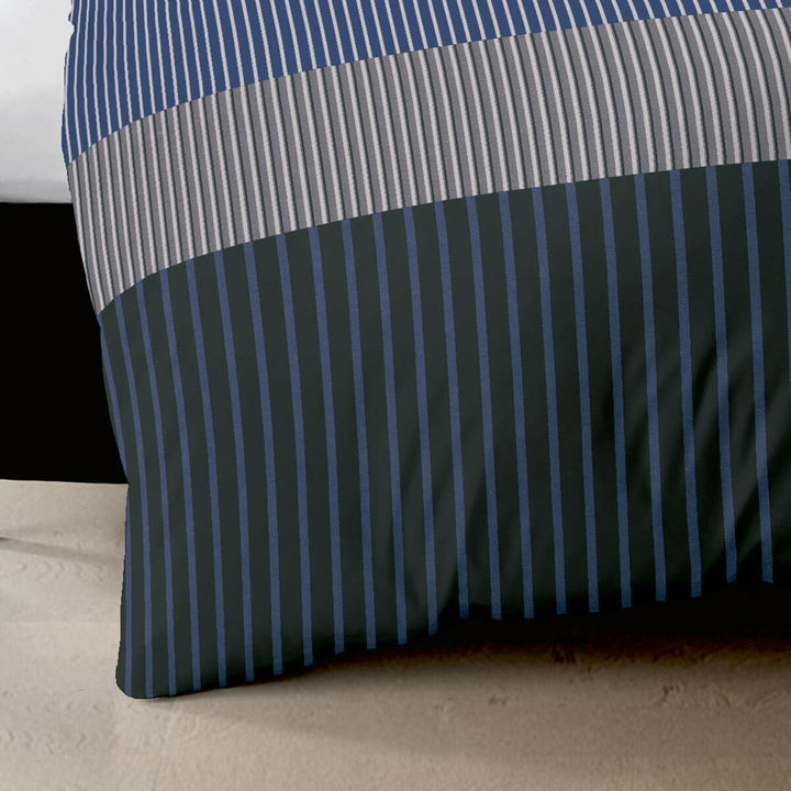 Kaeppel Mako-Satin Bettwäsche Skyline blau 135x200 cm + 80x80 cm, 135x200 cm + 80x80 cm