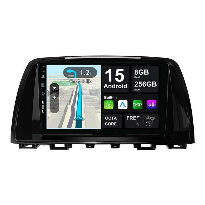 [8G+256G, Octa-Core] - Android 15 Autoradio für Mazda 6 GJ ATENZA (2012-2015) - Kabellos CarPlay/And