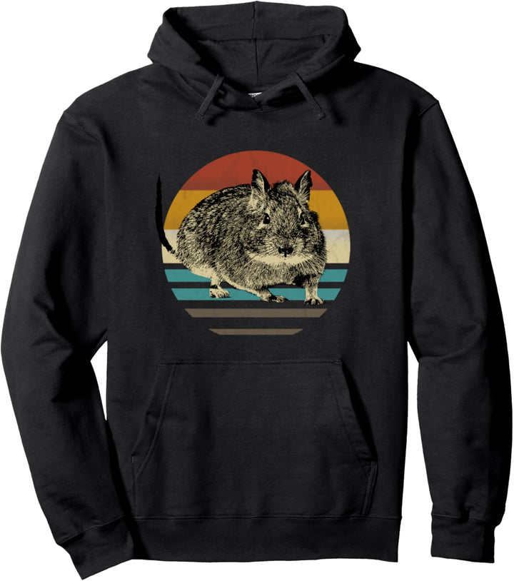 Degu Degus Nager Tier Achtziger Jahre retro vintage Geschenk Pullover Hoodie
