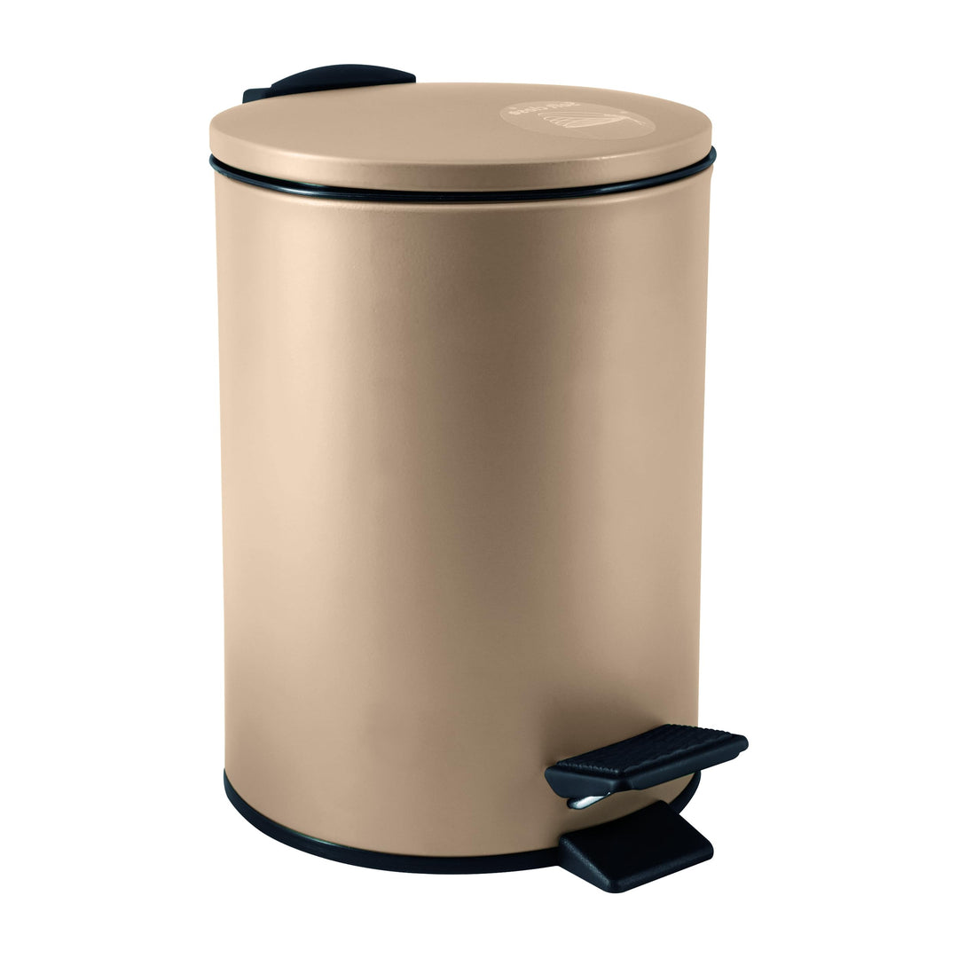 Spirella Adelar 3L Treteimer – Kompaktes Design – 16,8 x 16,8 x 25 cm – Farbe: Cappuccino – Abnehmba