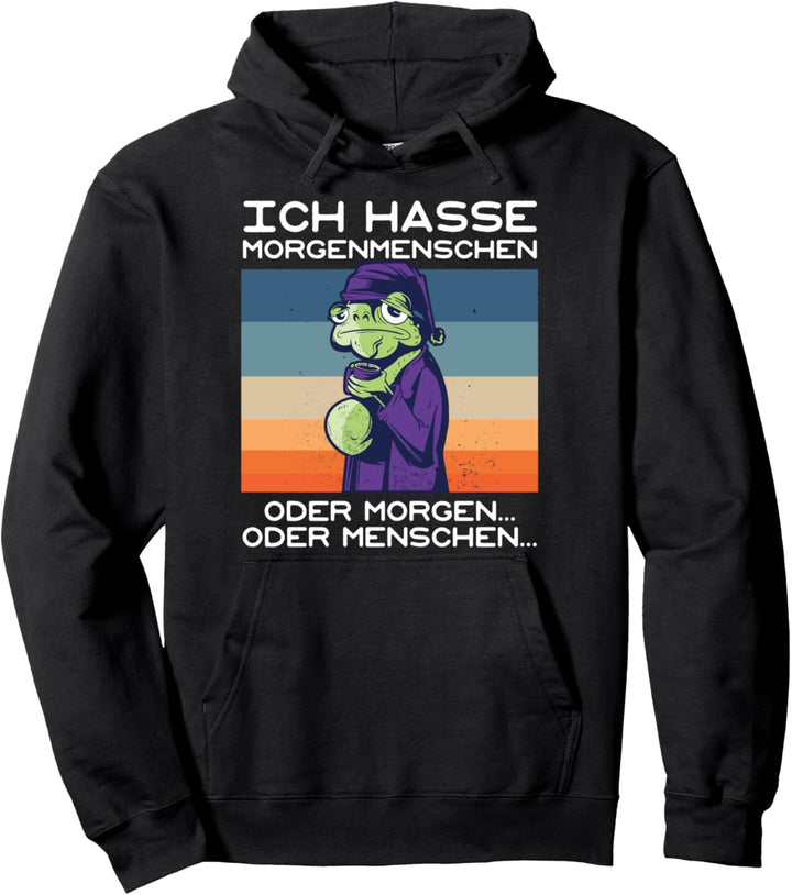 Ich hasse Morgenmenschen - Langschläfer vintage Pullover Hoodie