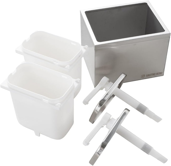 GastroHero Saucenspender 2x 2 Liter – Dosierpumpe PP für Saucen, Ketchup, Mayonnaise, Dressings &amp; Fl