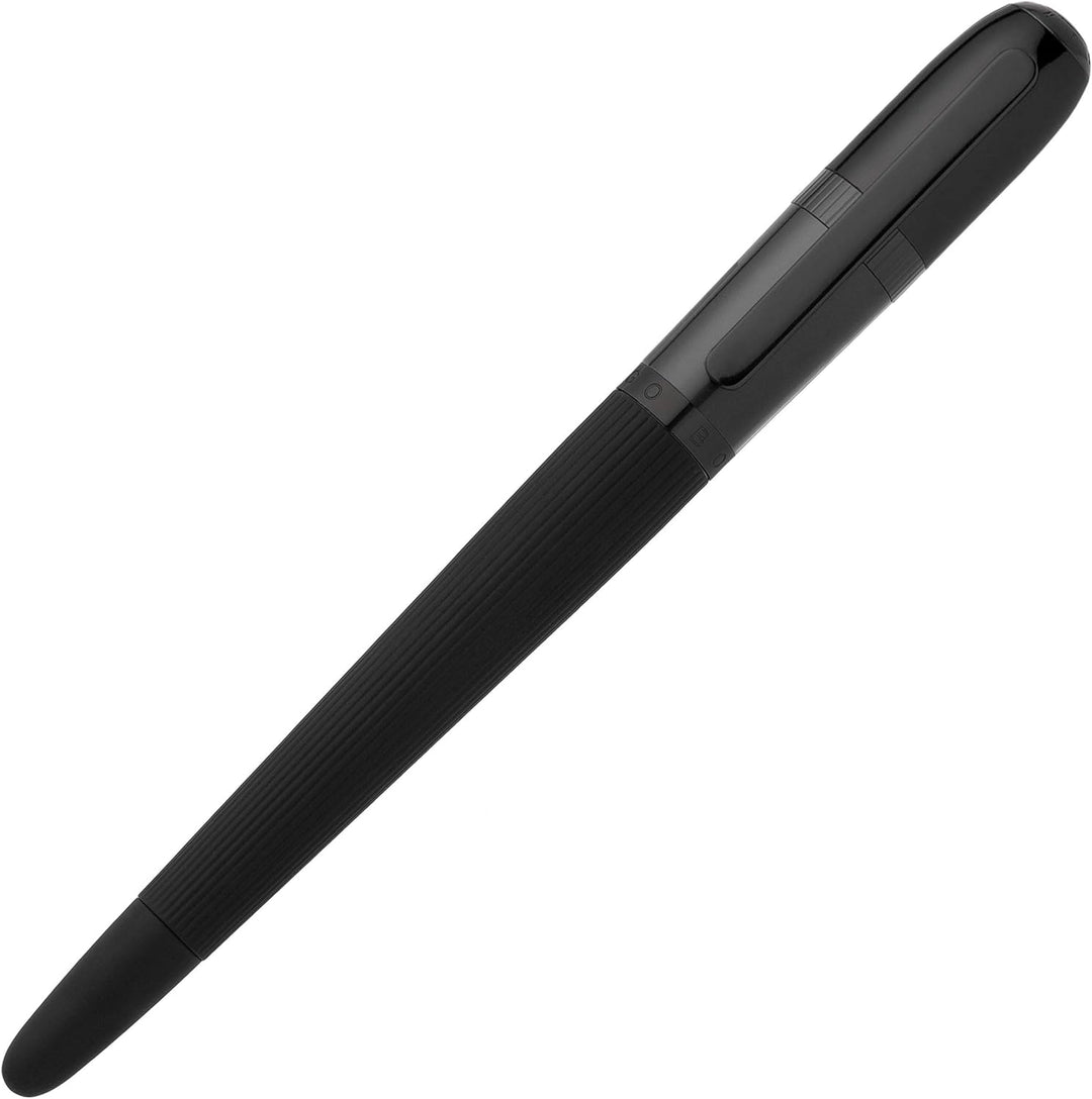 Hugo Boss Füllfederhalter Contour Black Messing/Edelstahl Schwarz, Grösse: ca. 13,6cm x 1cm x 1cm, H