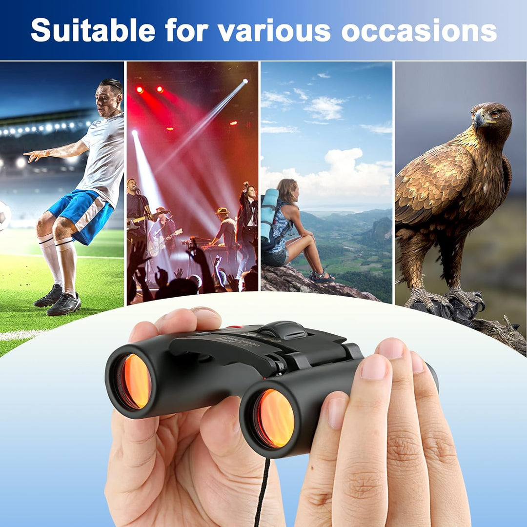 FOCUHUNTER Fernglas 30 x 60, faltbares Dachprismen-Fernglas, Vintage-Taschen-Fernglas mit Antireflex