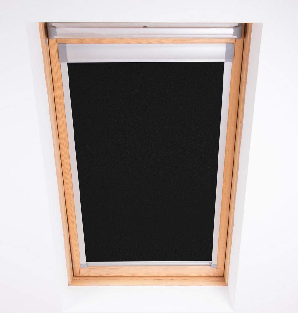 Bloc Skylight Rollo Für Velux Dachfenster Blockout, schwarz, 104 104 Für Velux Dachfenster Black, 10
