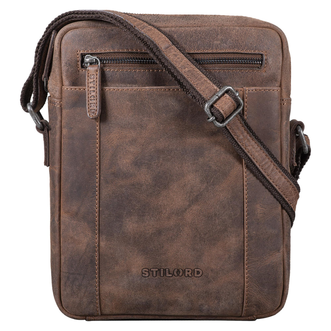 STILORD 'Fox' Herrentasche Leder Vintage Messenger Bag Männer Handtasche klein für 10,1 bis 10,5 Zol