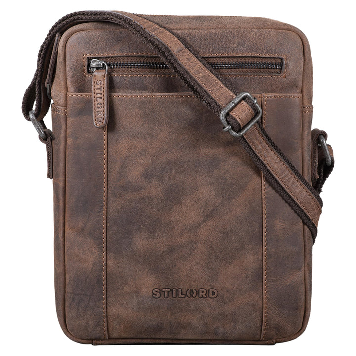 STILORD 'Fox' Herrentasche Leder Vintage Messenger Bag Männer Handtasche klein für 10,1 bis 10,5 Zol