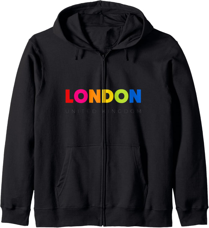 London Fashion Style T Shirt, Colorful London Vibes, London Kapuzenjacke