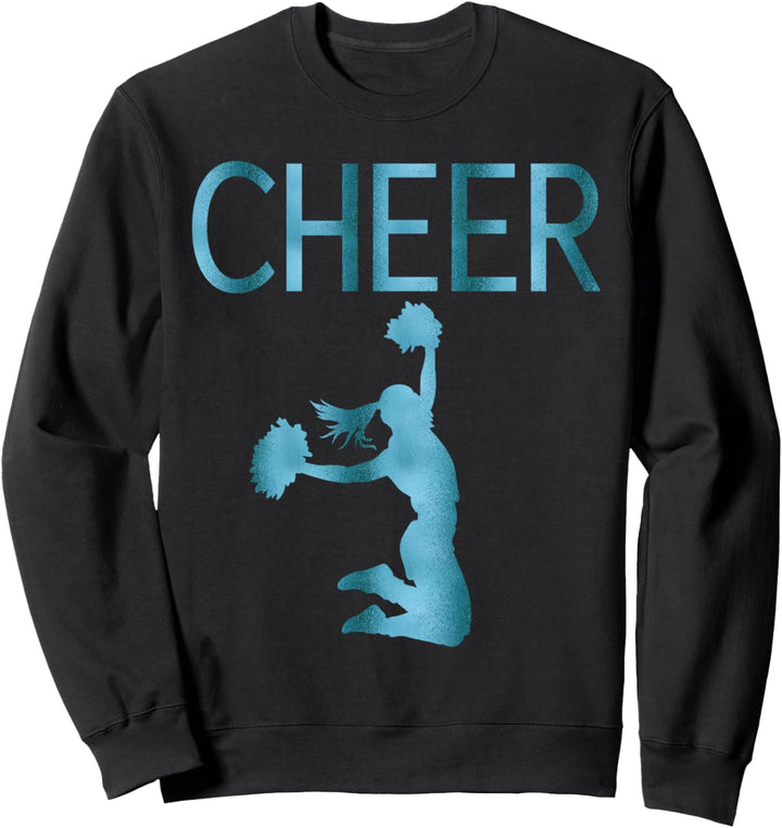 Cheerleading With Teal Cheerleader Sweatshirt