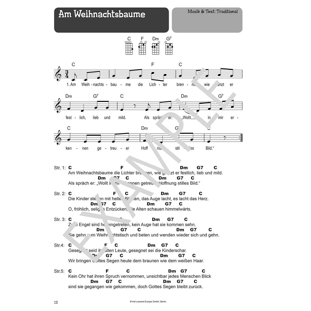 100 Kinderlieder für Ukulele 2: beliebte Melodien & Hits aus Film und TV, Taschenbuch