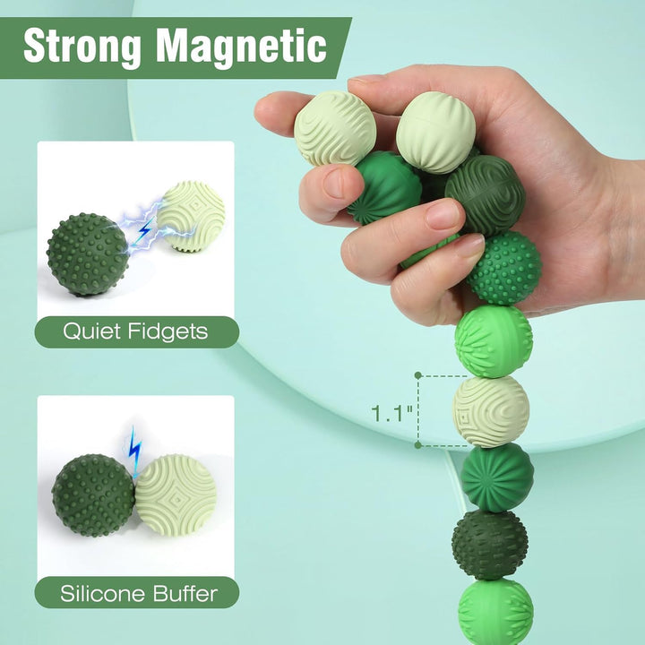 8 Stück Magnetkugeln Fidget Toys Erwachsene, Magnetische Kugeln Sensorik Spielzeug, Stress Bälle Mit