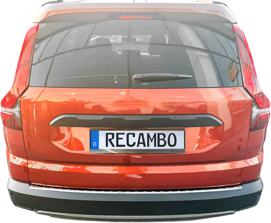 RECAMBO Ladekantenschutz Edelstahl kompatibel für Dacia Jogger | BJ ab 2021 - Hochglanz poliert, Chr