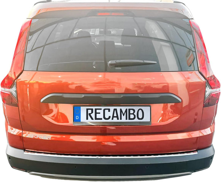 RECAMBO Ladekantenschutz Edelstahl kompatibel für Dacia Jogger | BJ ab 2021 - Hochglanz poliert, Chr