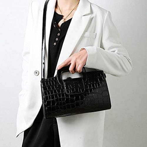 Milya Damen Leder Vintage Handtasche Clutch Henkeltasche Abendtasche Umhängetasche Ledertasche Schul