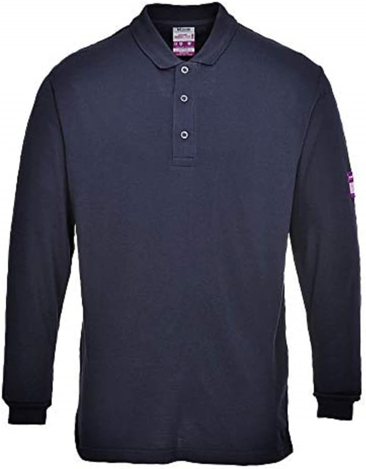 Portwest FR10 - Camisa FR antiestático Polo, color Negro, talla Medium M Schwarz, M Schwarz