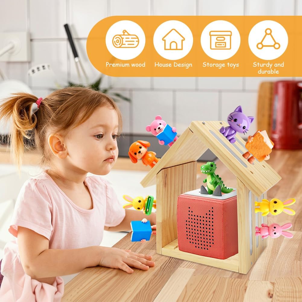 Hexagon Tonie Shelf für Toniebox,Wandmontage Regal,Holz Schweberegale,Dekorieren Sie das Kinderzimme