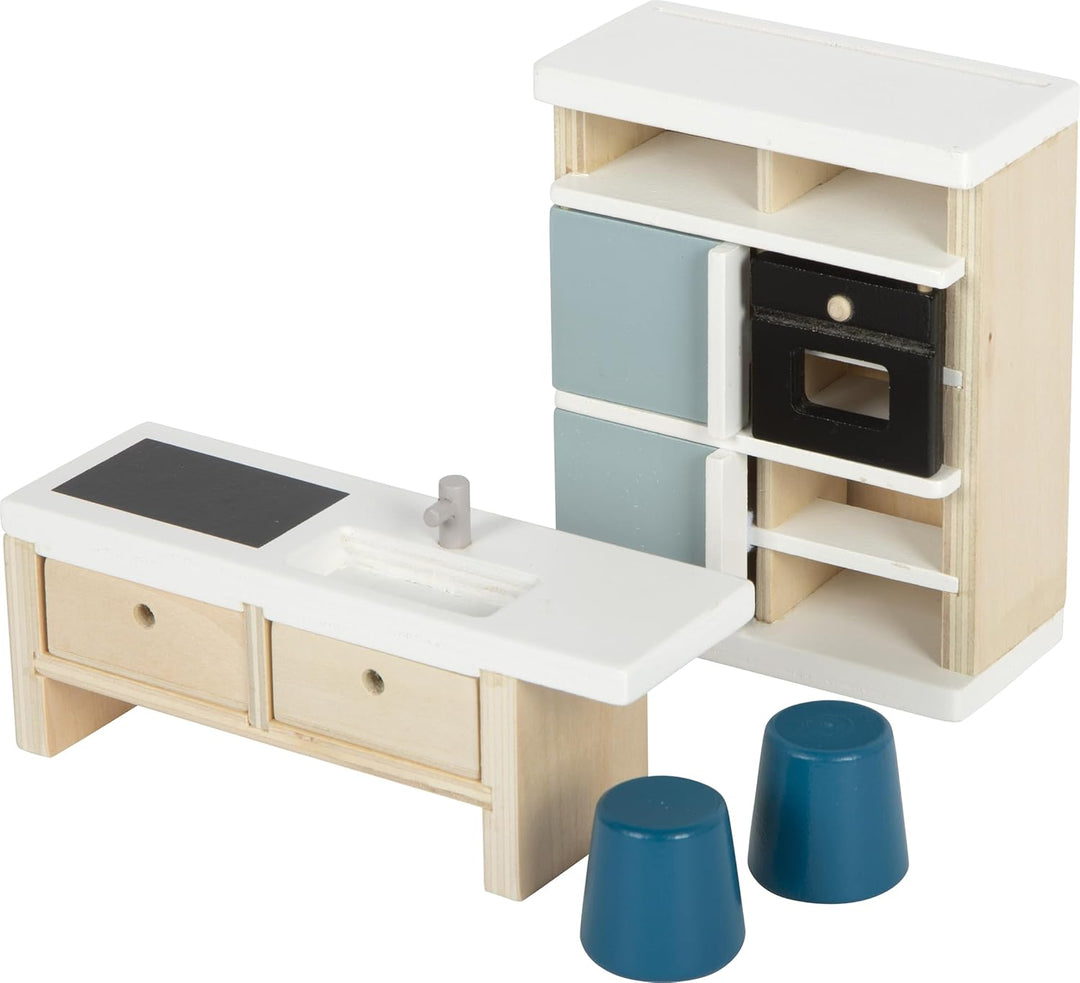 Small Foot Puppenhausmöbel Küche aus Holz, Möbel-Set für das Puppenhaus, für Kinder ab 3 Jahren, 126